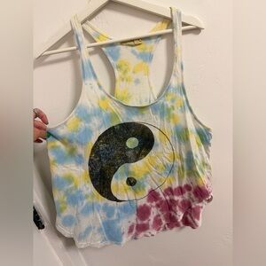 Colorful Tie-Dye Yin Yang Tank Top